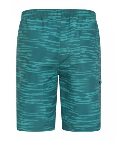 Ocean Printed Mens Boardshorts Petrol $13.74 Pants