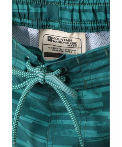 Ocean Printed Mens Boardshorts Petrol $13.74 Pants