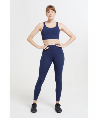 Recycled Mid-Support Womens Sports Bra Navy $16.23 Active