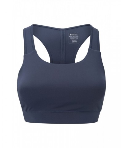 Recycled Mid-Support Womens Sports Bra Navy $16.23 Active