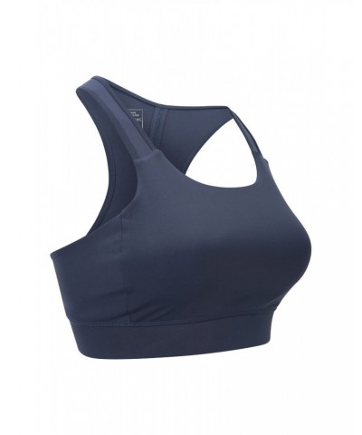 Recycled Mid-Support Womens Sports Bra Navy $16.23 Active