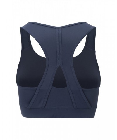 Recycled Mid-Support Womens Sports Bra Navy $16.23 Active