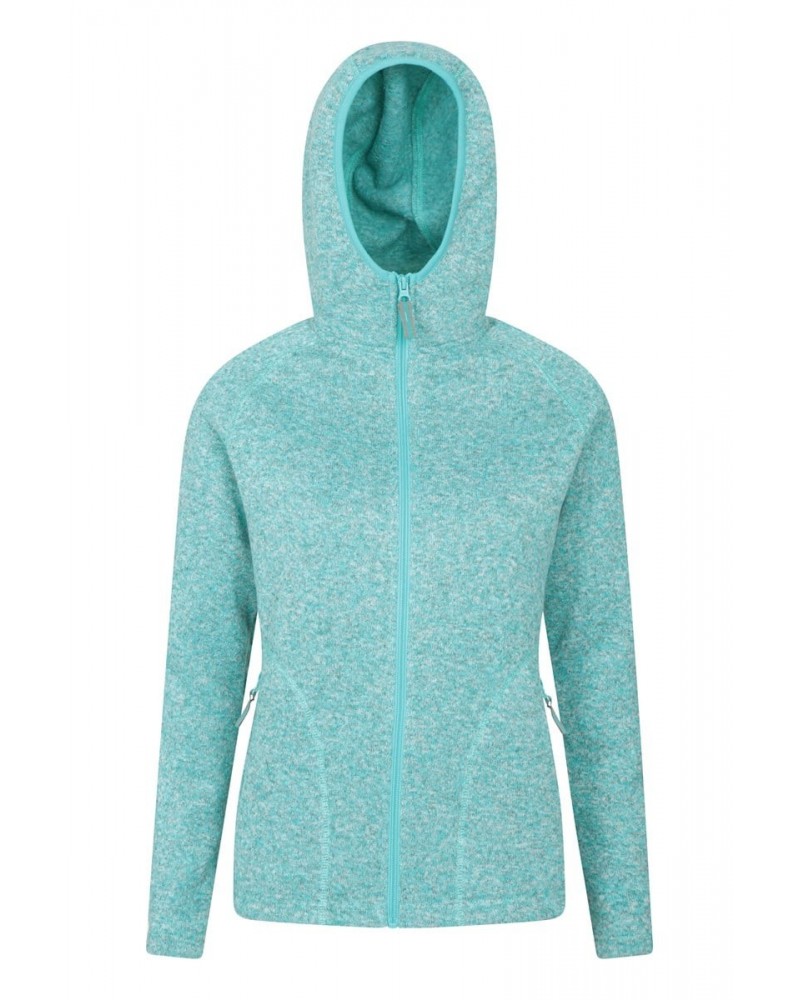 Nevis Womens Full Zip Hoodie Light Teal $30.20 Fleece