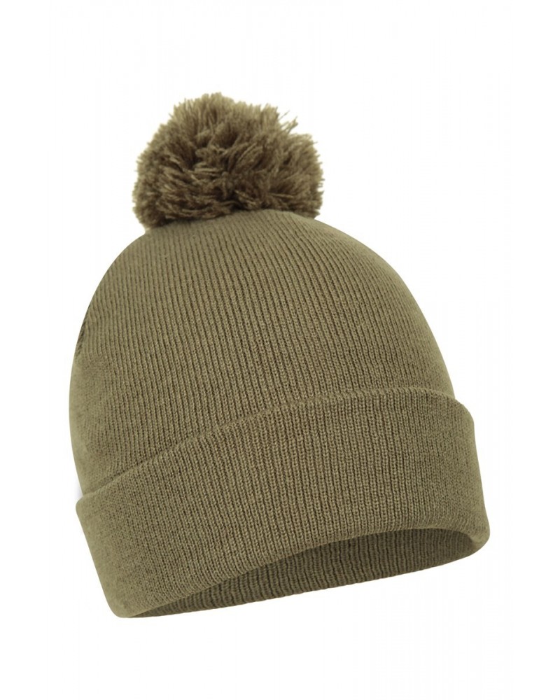 Windsor Pom-Pom Beanie Khaki $11.39 Accessories