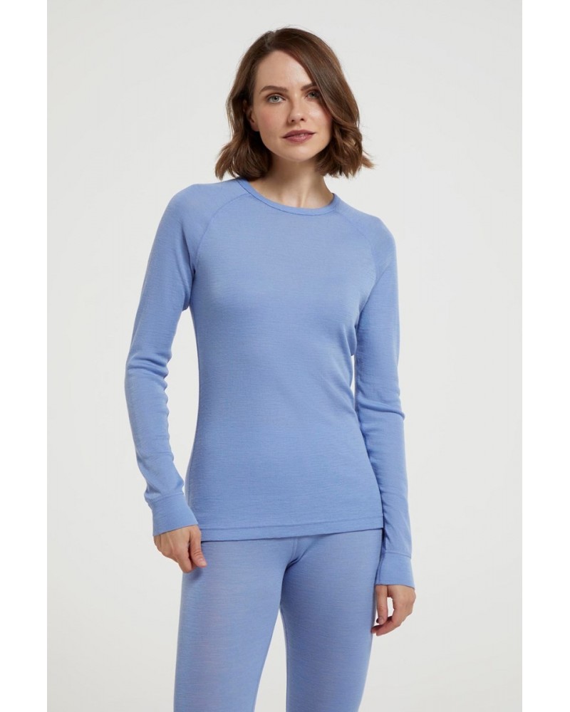 Merino Womens Thermal Top II Blue $21.19 Thermals