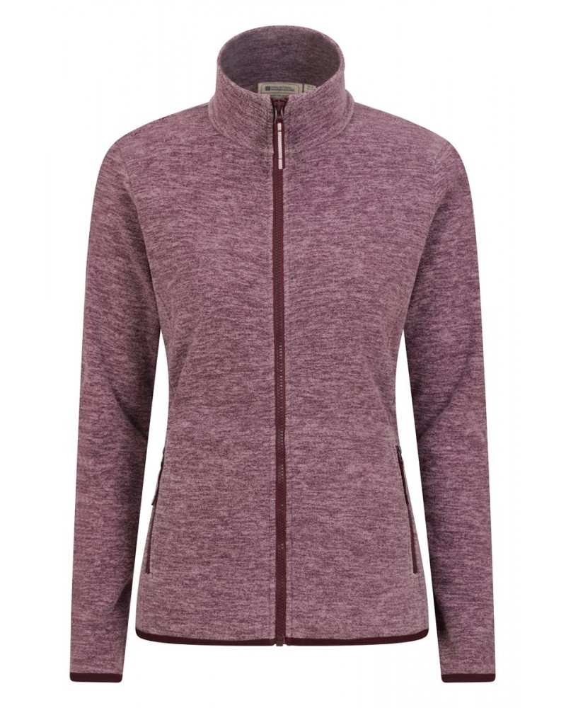 Snowdon Melange II Womens Full-Zip Fleece Burgundy $21.82 Fleece