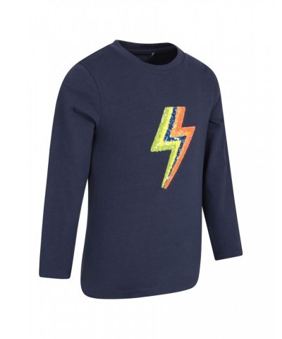 Lightning Bolt Kids Long-Sleeve Top Navy $9.85 Tops