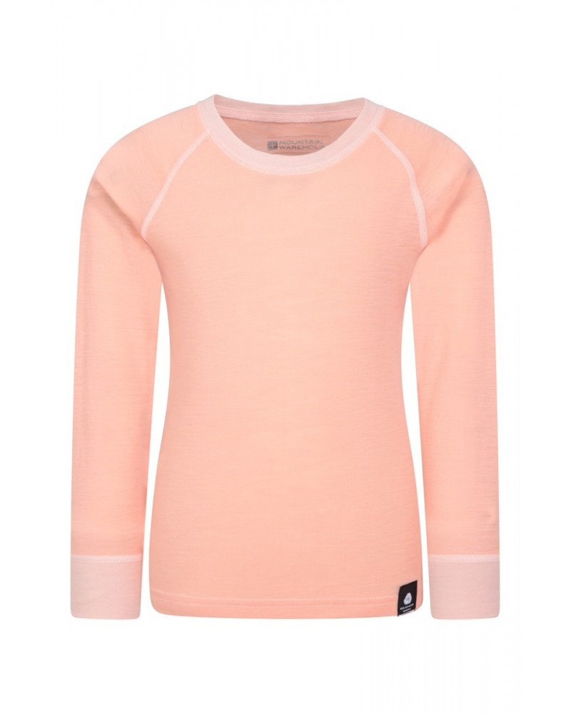 Merino II Kids Round Neck Base Layer Top Light Pink $16.82 Base Layers