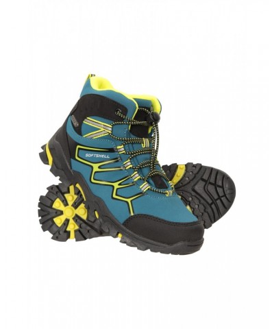 Softshell Kids Waterproof Hiking Boots Dark Teal $27.30 Footwear