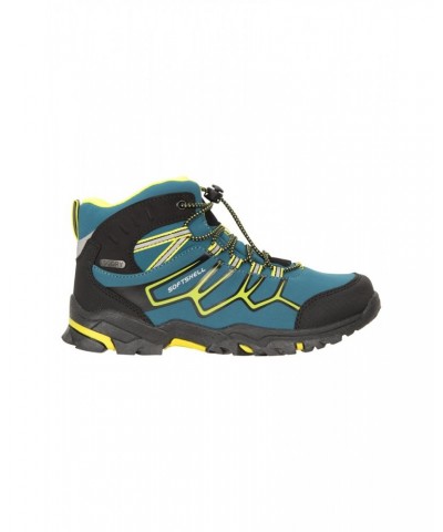 Softshell Kids Waterproof Hiking Boots Dark Teal $27.30 Footwear