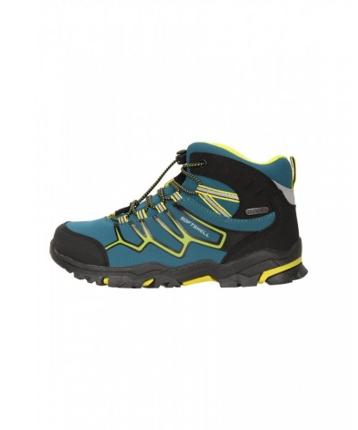 Softshell Kids Waterproof Hiking Boots Dark Teal $27.30 Footwear