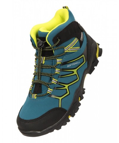 Softshell Kids Waterproof Hiking Boots Dark Teal $27.30 Footwear