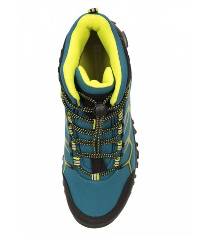 Softshell Kids Waterproof Hiking Boots Dark Teal $27.30 Footwear