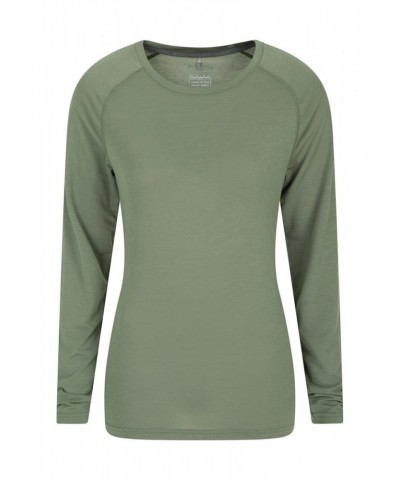 Quick Dry Womens Long Sleeve Top Khaki $15.11 Tops