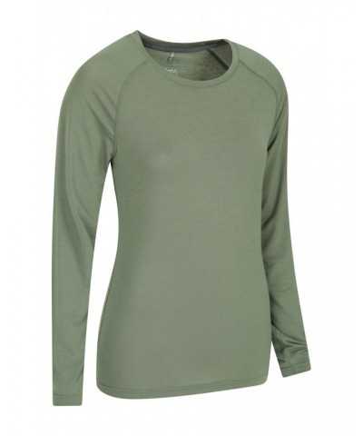 Quick Dry Womens Long Sleeve Top Khaki $15.11 Tops