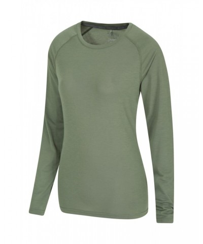 Quick Dry Womens Long Sleeve Top Khaki $15.11 Tops