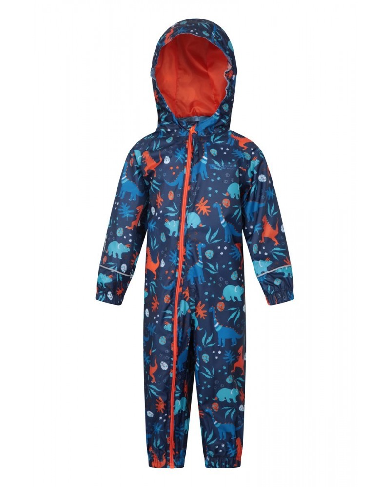 Puddle Kids Printed Waterproof Rain Suit Orange $17.15 Babywear