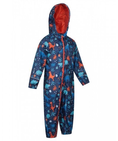 Puddle Kids Printed Waterproof Rain Suit Orange $17.15 Babywear