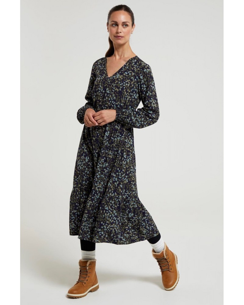 Blossom Womens Midi Dress Khaki $26.50 Dresses & Skirts