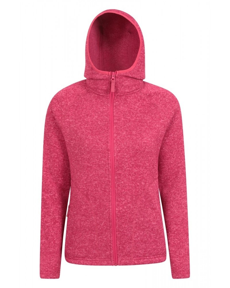 Nevis Womens Full Zip Hoodie Fuchsia $24.38 Fleece