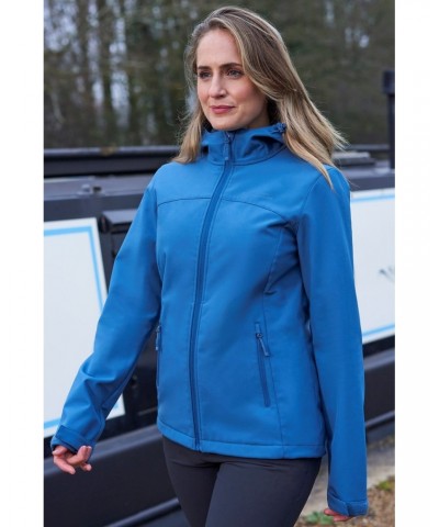 Exodus Womens Water Resistant Softshell Jacket Blue $33.60 Jackets