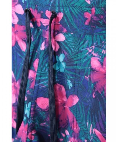 Patterned Womens Stretch Boardshorts - Short Teal $14.85 Pants