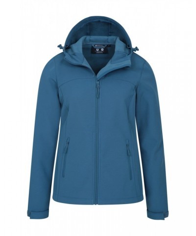 Exodus Womens Water Resistant Softshell Jacket Blue $33.60 Jackets