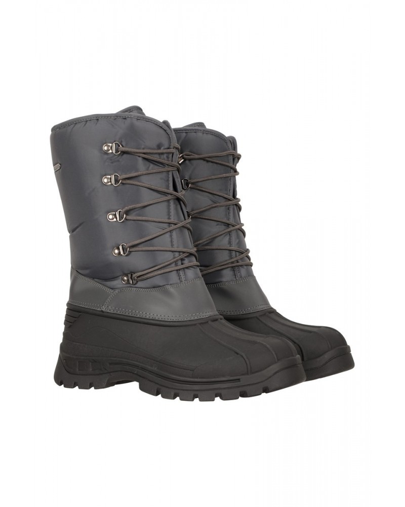 Plough Mens Snow Boots Grey $21.15 Footwear