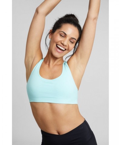 Womens Anti-chafe Seamless Bra Light Blue $12.50 Tops