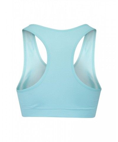 Womens Anti-chafe Seamless Bra Light Blue $12.50 Tops