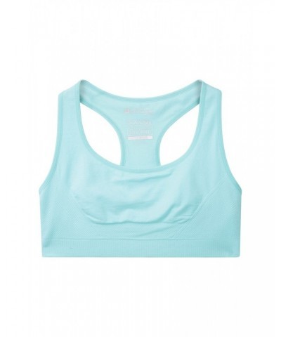 Womens Anti-chafe Seamless Bra Light Blue $12.50 Tops