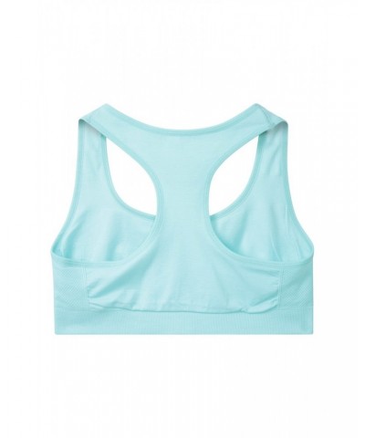 Womens Anti-chafe Seamless Bra Light Blue $12.50 Tops