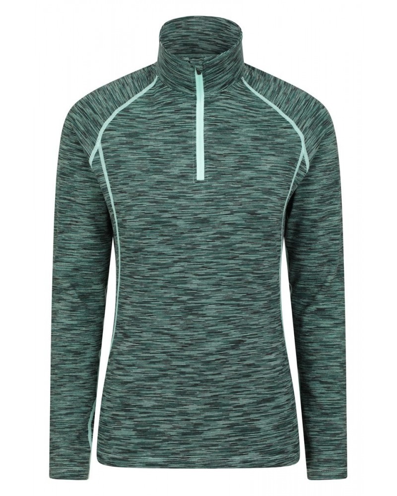 Bend And Stretch Womens Half-Zip Midlayer Green $14.19 Tops