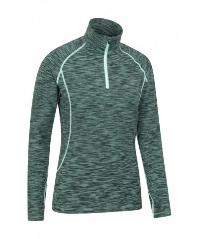 Bend And Stretch Womens Half-Zip Midlayer Green $14.19 Tops