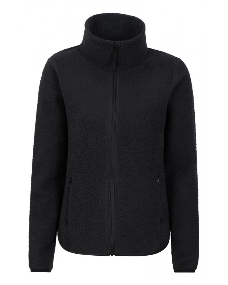 Cosmos Womens Recycled Fleece Jacket Black $16.17 Fleece