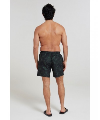 Aruba Printed Mens Swim Shorts Dark Green $13.74 Pants