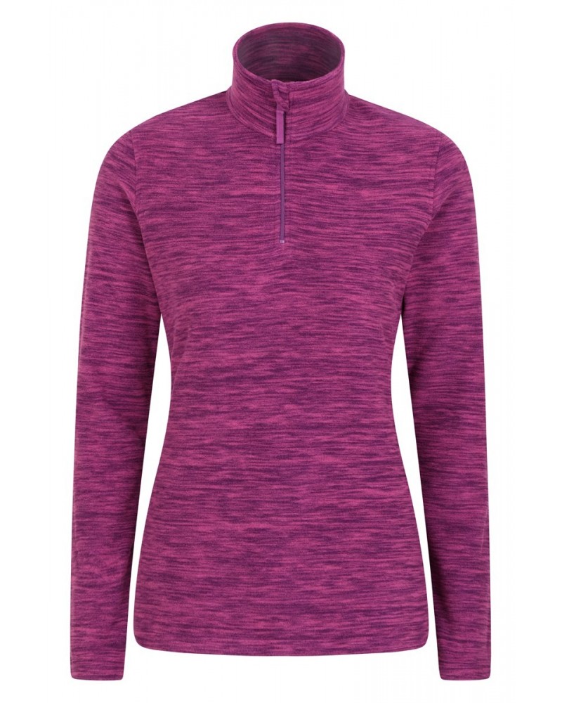 Snowdon Melange Womens Half-Zip Fleece Grape $12.50 Fleece