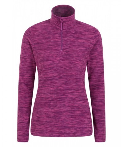 Snowdon Melange Womens Half-Zip Fleece Grape $12.50 Fleece