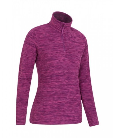 Snowdon Melange Womens Half-Zip Fleece Grape $12.50 Fleece