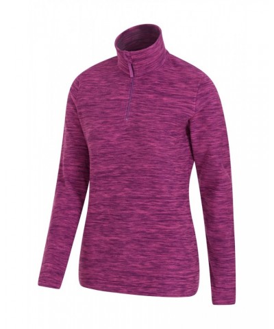 Snowdon Melange Womens Half-Zip Fleece Grape $12.50 Fleece