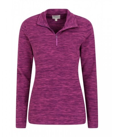 Snowdon Melange Womens Half-Zip Fleece Grape $12.50 Fleece