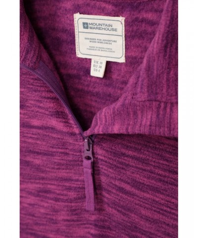 Snowdon Melange Womens Half-Zip Fleece Grape $12.50 Fleece