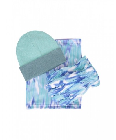 Kids Printed Winter Accessories Set Teal $16.50 Accessories