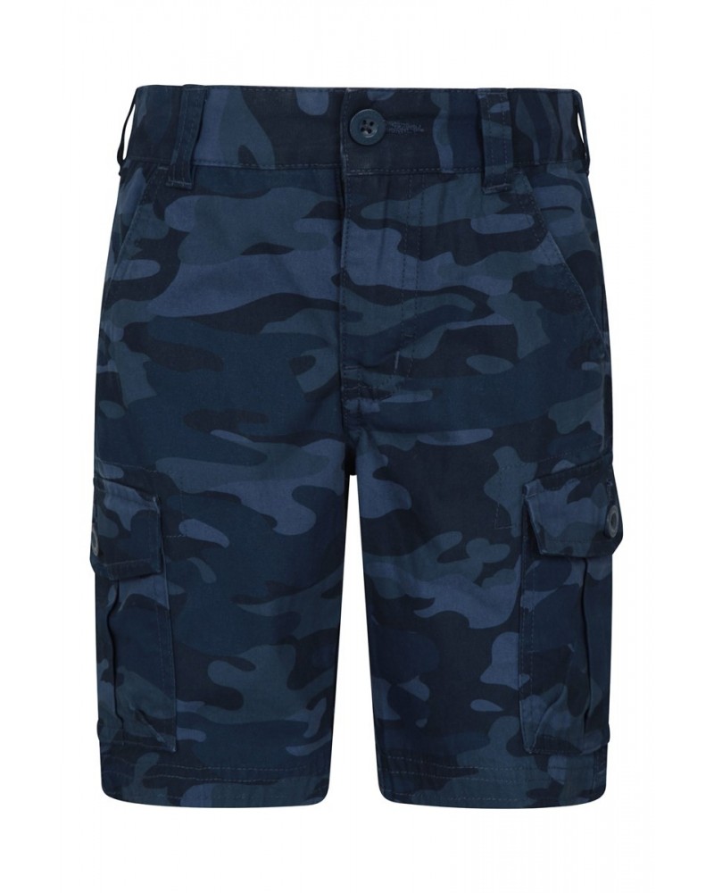 Camo Cargo Kids Shorts Navy $18.80 Pants