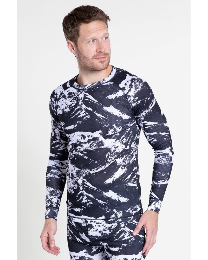 Talus Mens Printed Thermal Top Monochrome $11.50 Thermals