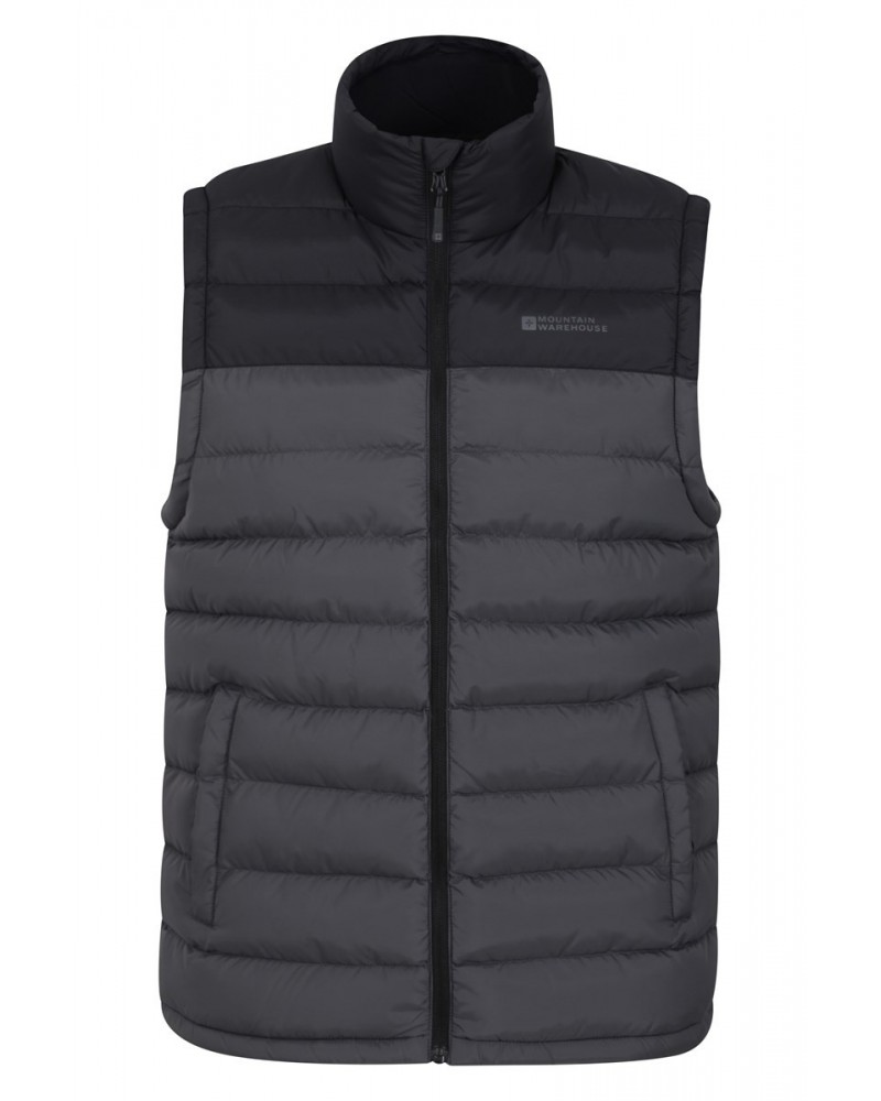 Seasons Mens Insulated Vest Dark Grey $14.19 Jackets