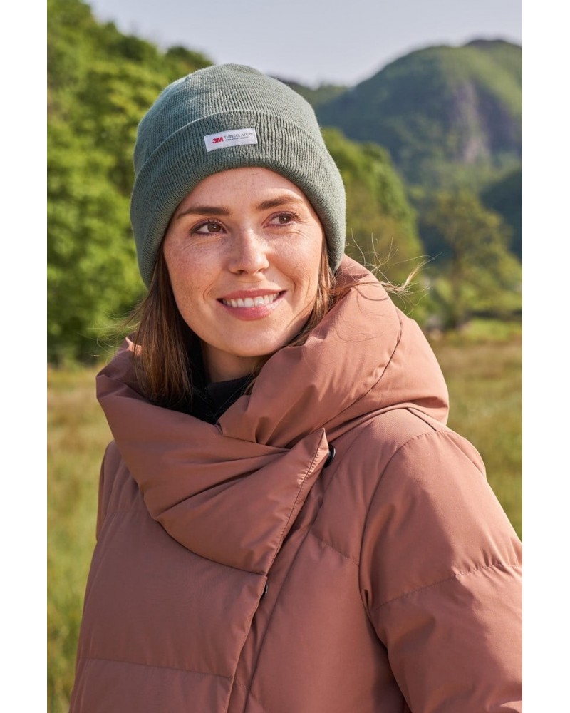 Womens Thinsulate Knitted Beanie Green $10.59 Ski