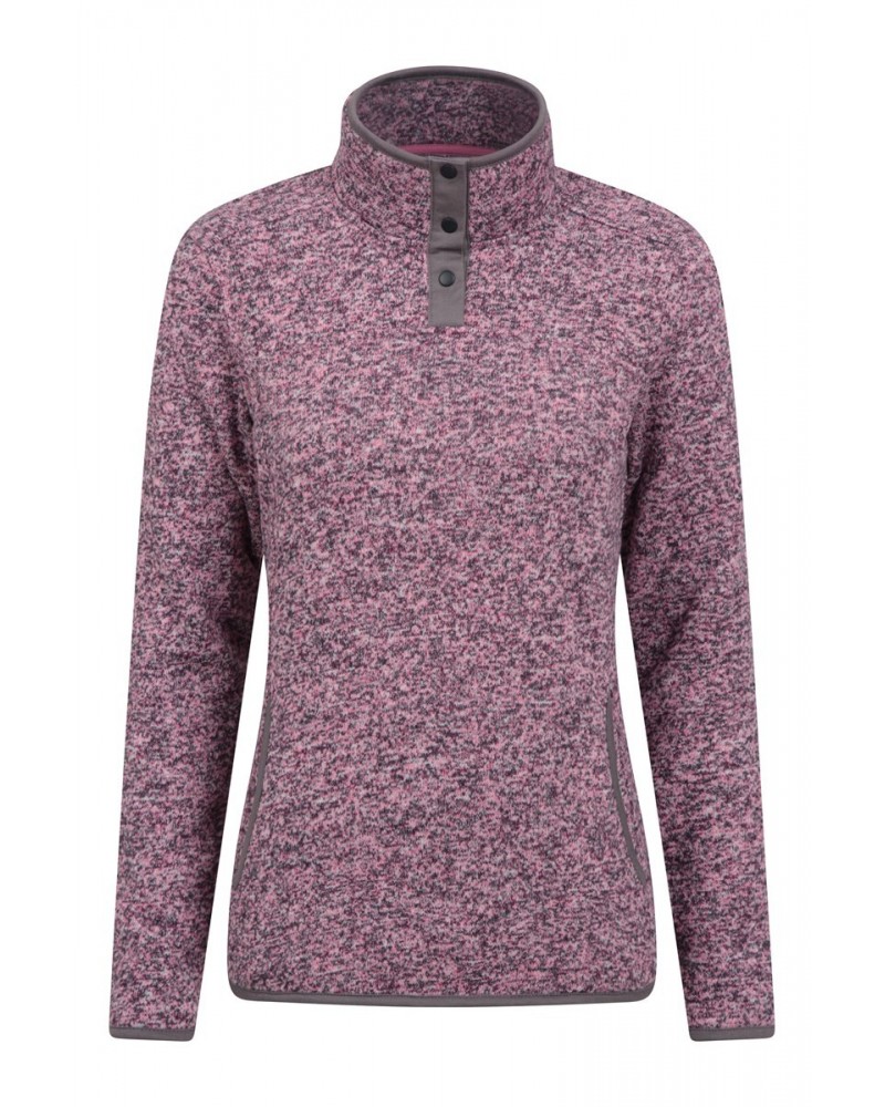 Idris Womens High Neck Fleece Pink $12.99 Fleece