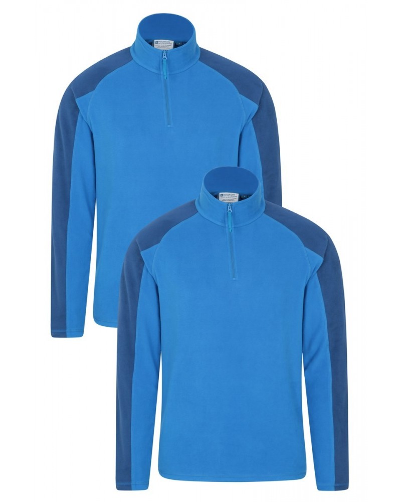 Ashbourne Mens Half-Zip Fleece Multipack Navy $15.75 Fleece