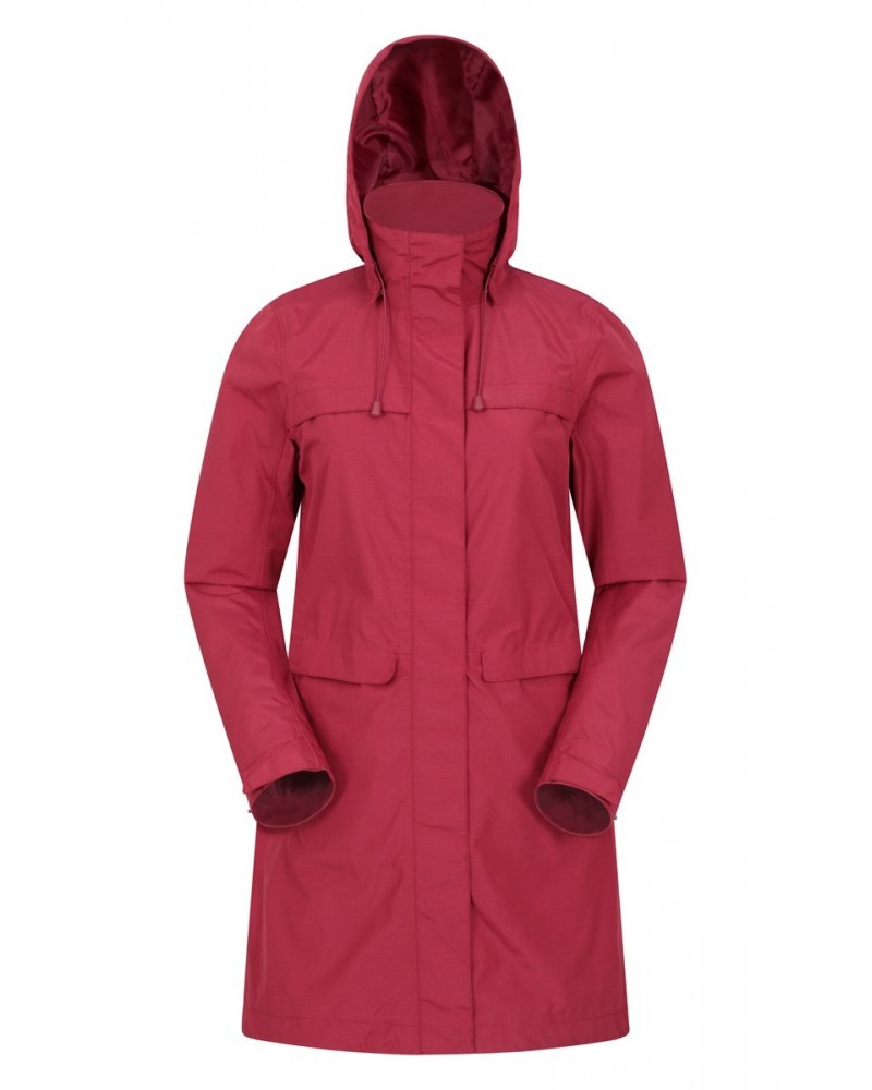 Cloud Burst Textured Womens Waterproof Jacket Berry $27.90 Jackets